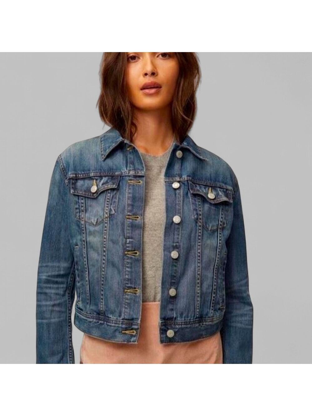 Aritzia Talula blue Denim jacket size XS-EUC Retail $125 - Picture 13 of 13